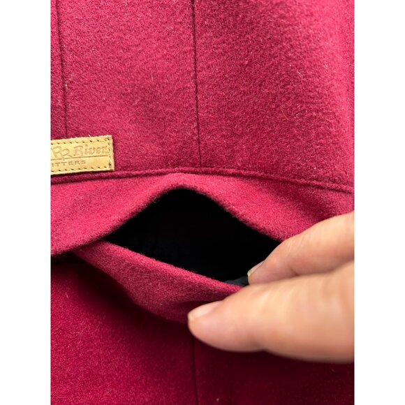 Powder River Outfitters Women's Wool Zip Vest Maroon Western Ranchwear SZ XL - Picture 5 of 9